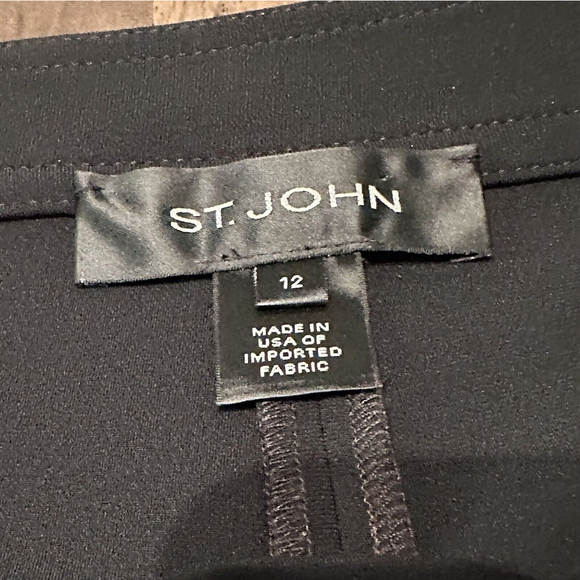 St. John Black Wide-Leg Pants - Picture 5 of 13